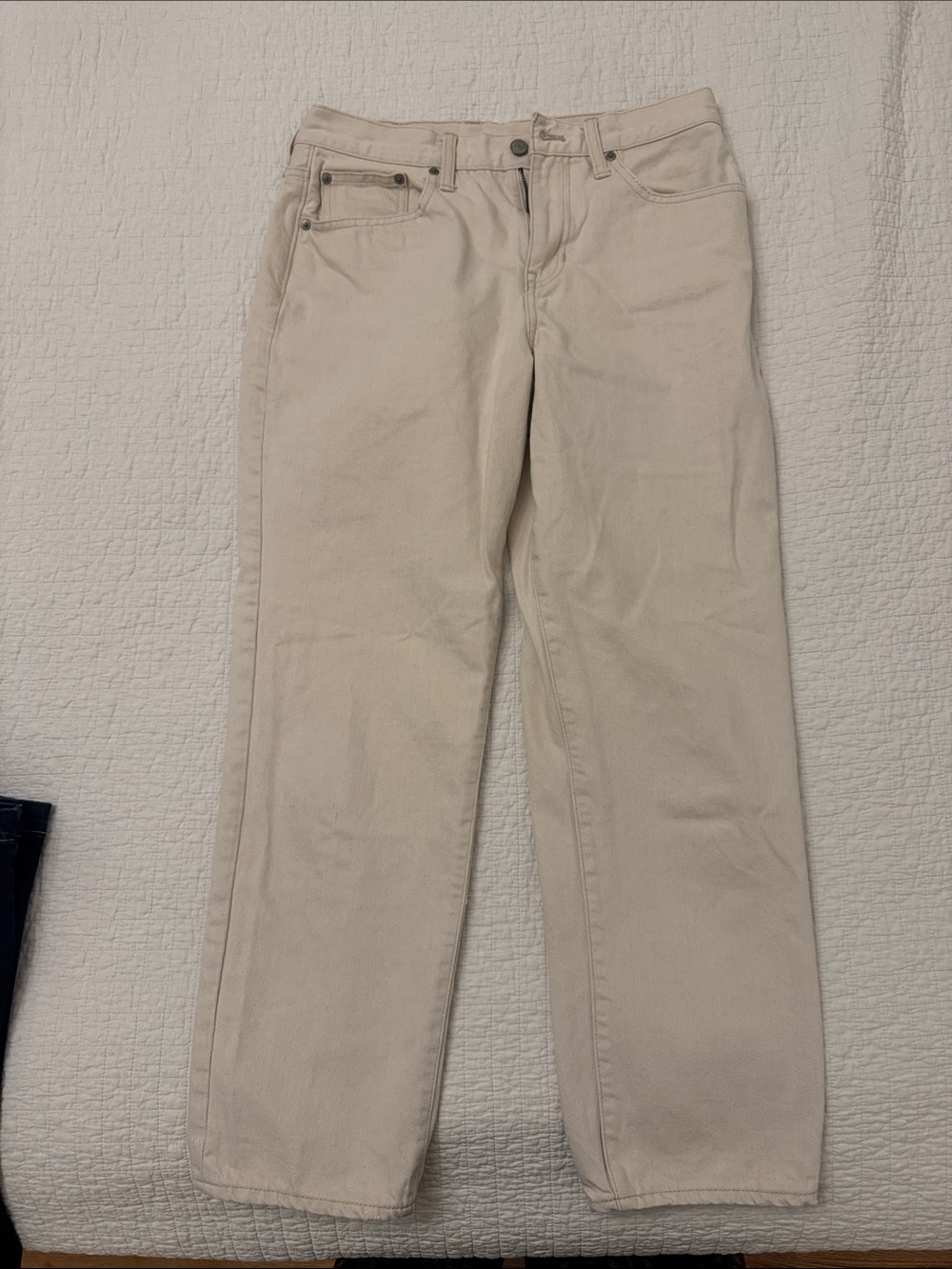 J. Crew Women's Light Beige Straight Leg Chinos